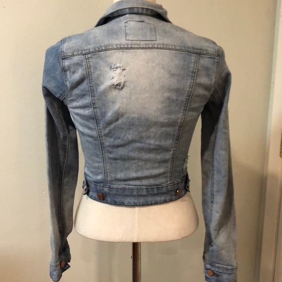 SOLD YMI distressed jean jacket - Picture 5 of 10